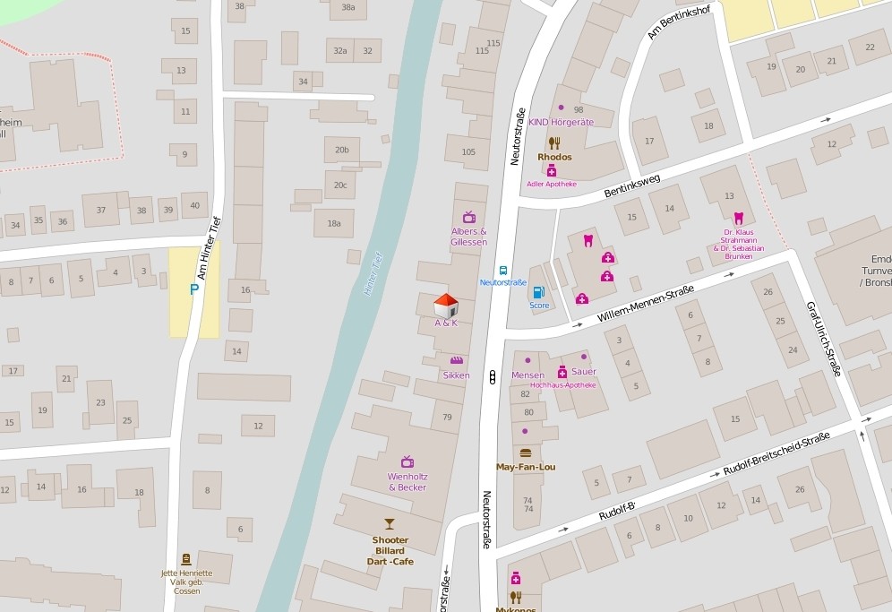 Lageplan Straße