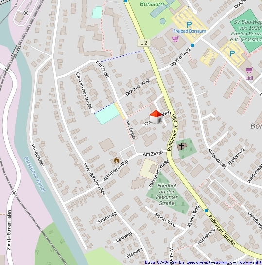 Lageplan Straße
