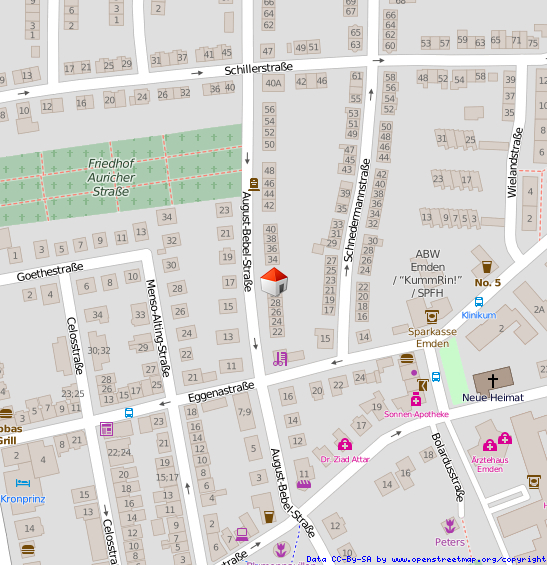 Lageplan Straße
