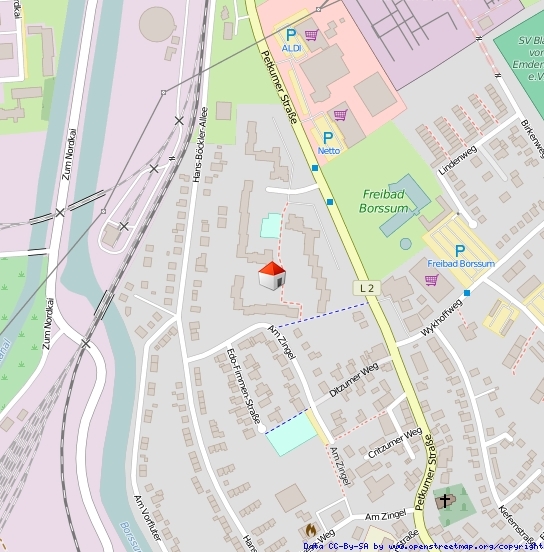 Lageplan Straße