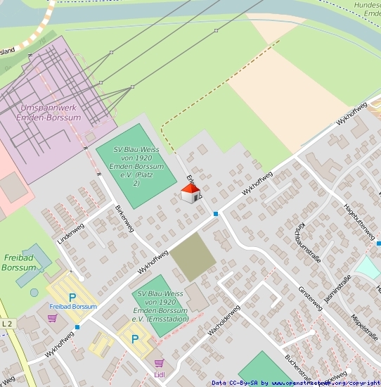 Lageplan Straße