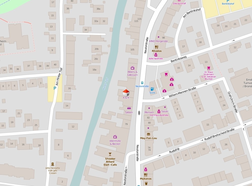 Lageplan Straße
